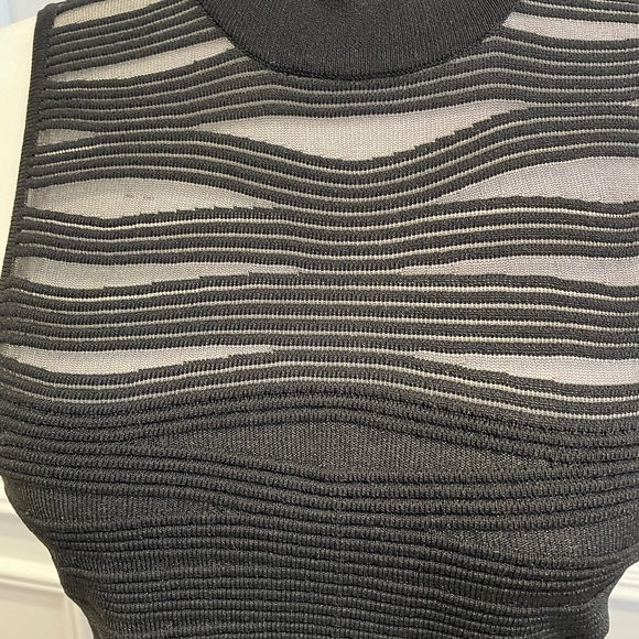 Parker Shadow Stripes ribbed knit body con dress - Picture 12 of 13